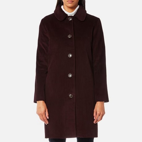 APC Woven Cotton Coat Parka With Detachable Hood Dark Navy Woman M - Picture 9 of 9