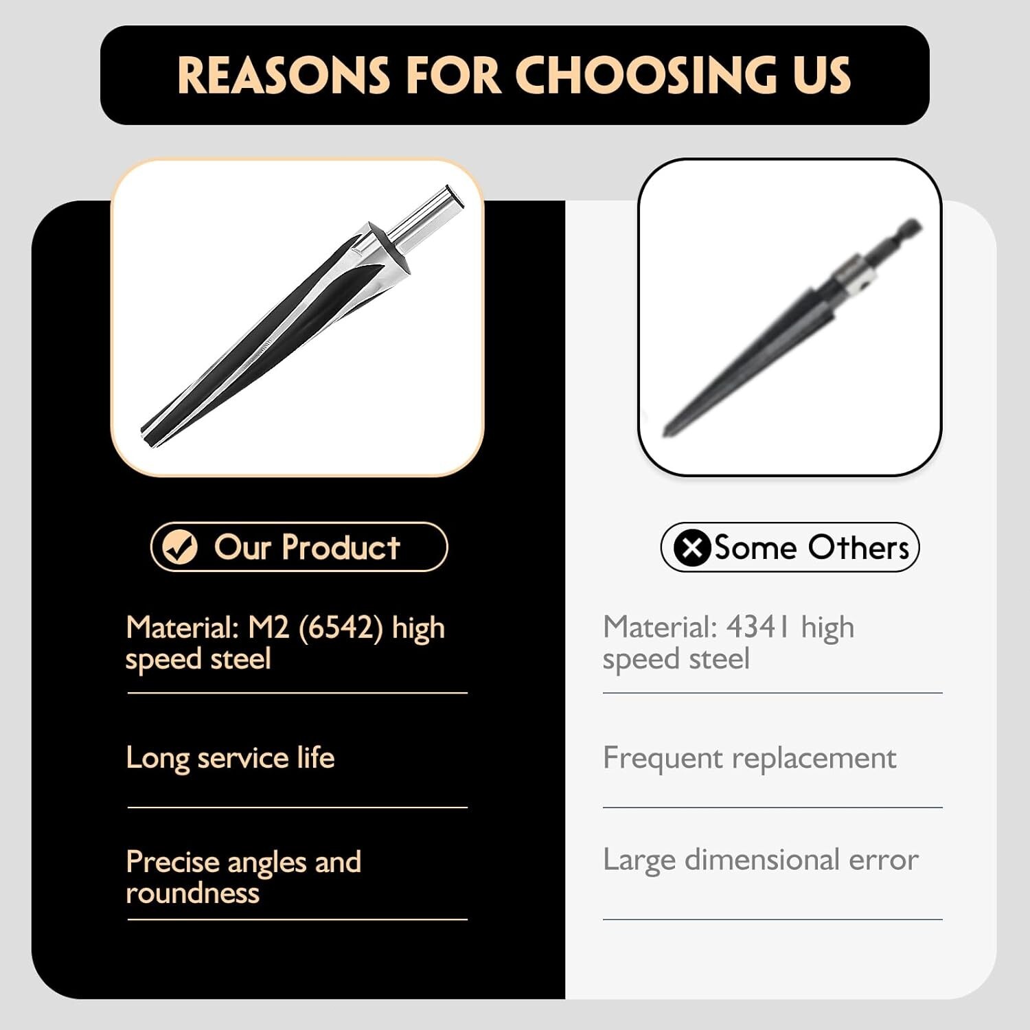 7-Degree Ball Joint Tapered Reamer – HSS Drill Bit Tool For Automotive, Bridge & Metal Fabrication