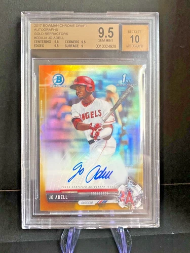 2017 Bowman Chrome Draft Autographs Gold Refractors #CDAJA Jo Adell 47/50