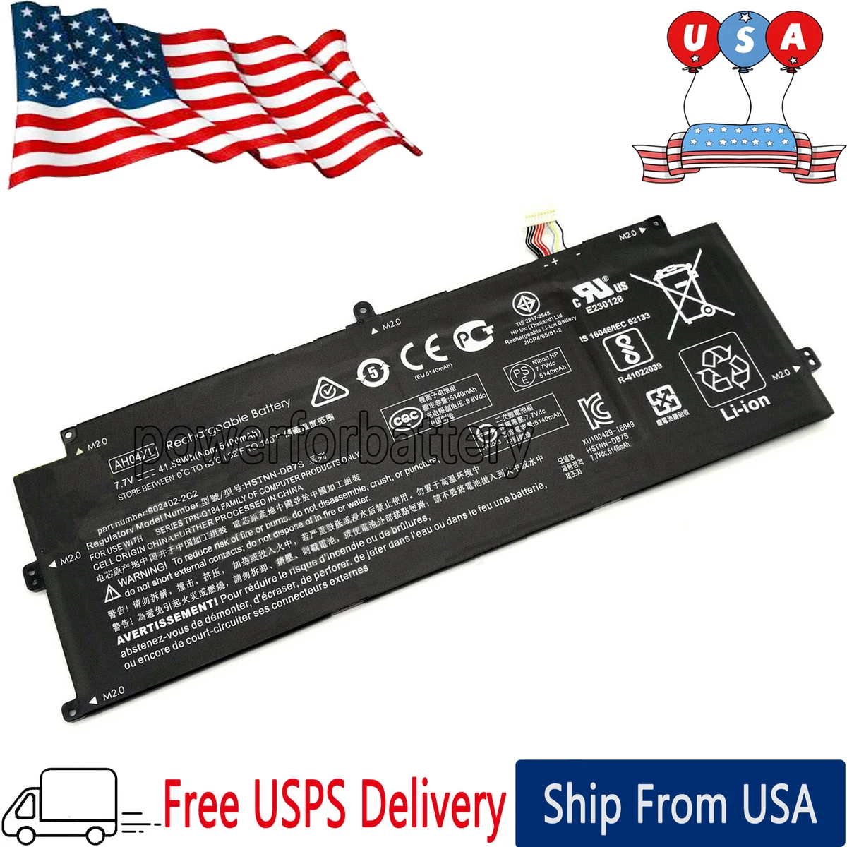 AH04XL HSTNN-DB7S Battery For HP Spectre X2 12-C000 2017 902500