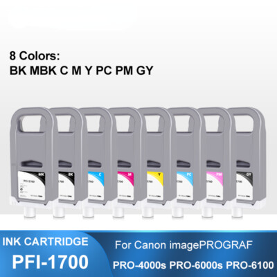 8pc PFI-1700 Compatible Ink For Canon image PRO-2000 PRO-4000s PRO ...