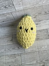 Crochet Lemon Fruit Plush Handmade Food Children  s Toy Stuffed Soft Toy Green