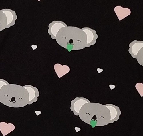Tall & Curvy LuLaRoe TC Leggings Cute Koala Bear Heart on Black NWT Q13 - Picture 6 of 6
