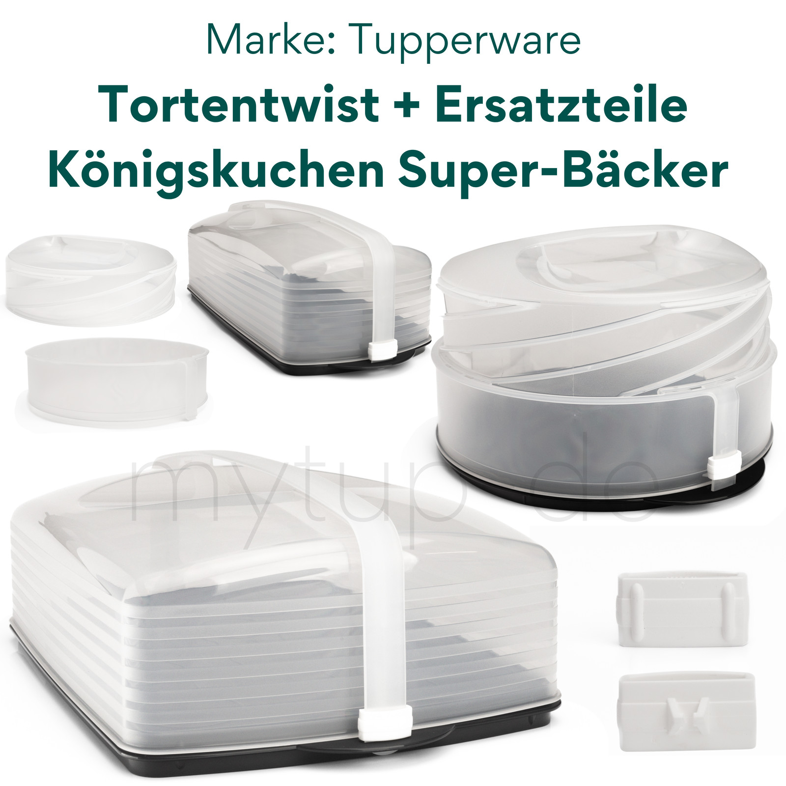 Tupperware versch. Kuchenbehälter Tortenbehälter XXL Super Bäcker + Ersatzteile
