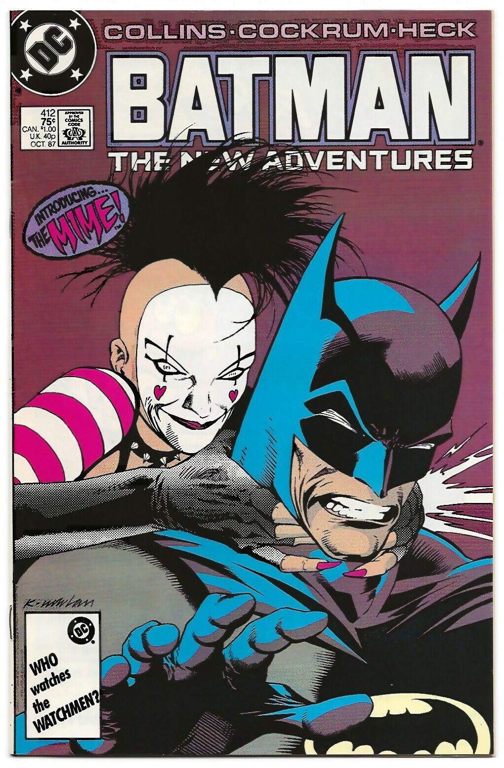Batman #412 (1987) Vintage Key Comic, 1st Appearance of the Mime