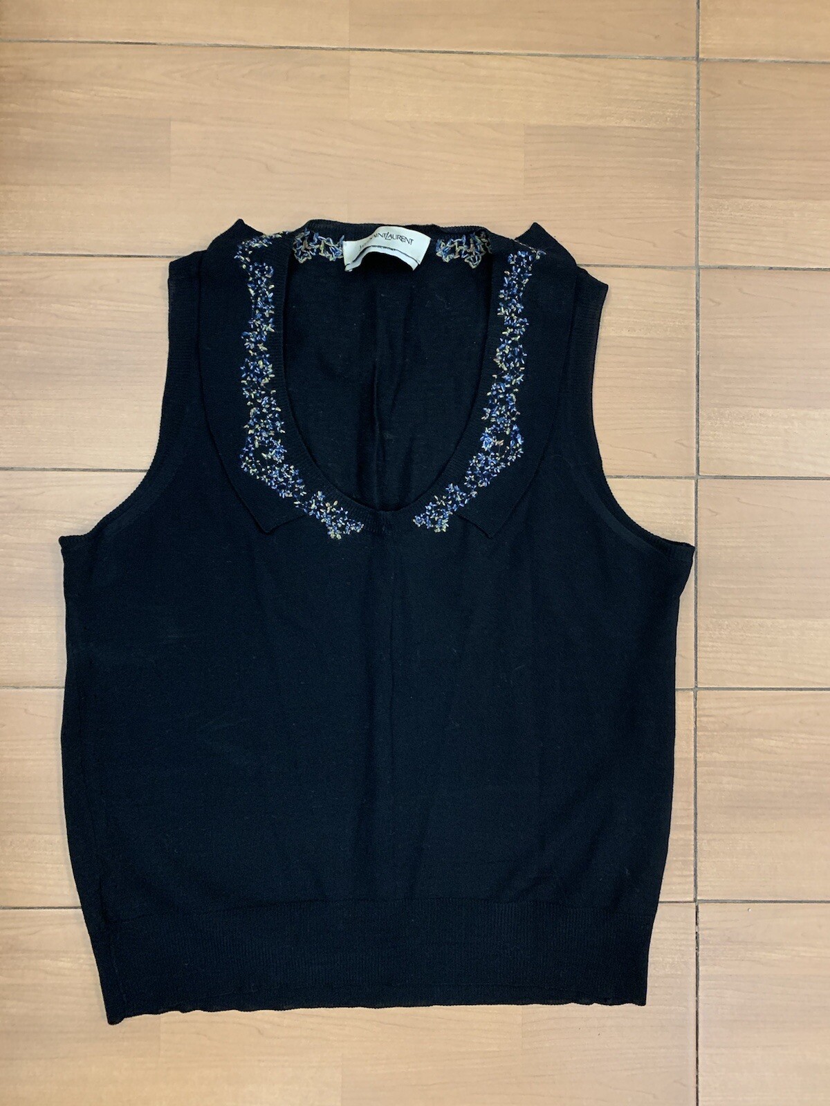 SAINT LAURENT YSL maglione senza maniche donna