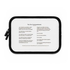 Ten Commandments Laptop Sleeve, Summery of The 10 Commandments With Holy Name