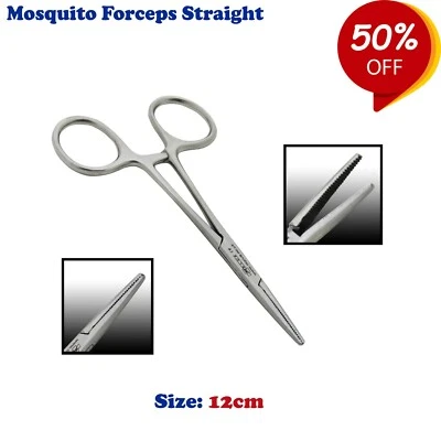 TK PLUS Mosquito STR 12cm Hemostats Locking Forceps Artery Micro Halsted Surgical Ortho