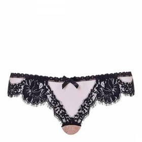 AGENT PROVOCATEUR NUDE / BLACK MERIDITH BRIEF AP 2 SMALL UK 8 BNWT