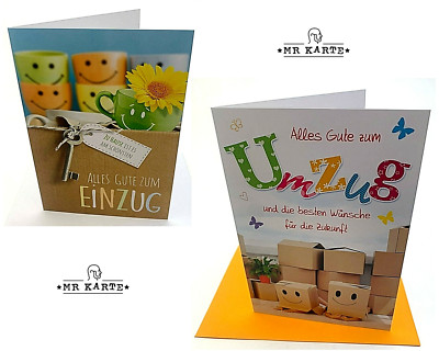 Karte zum Einzug Neues Heim Haus Eigenheim Umzug Wohnung Einzugskarte Schlüssel