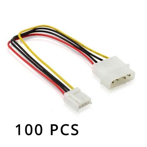 100pcs 5.25" 4 Pin Molex To 3.5" Floppy Drive FDD Internal Power Cable Adapter - Picture 1 of 2