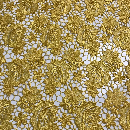 African Lace Fabric Cord Lace Fabric Stones Nigerian Design Sewing Wedding Dress - Picture 3 of 5