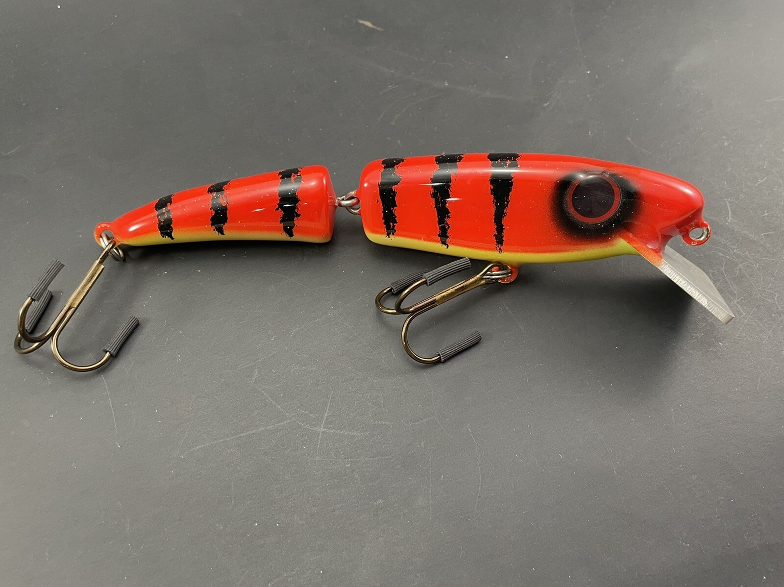 BIG EYE BAITS Muskie Lure 7” Jointed Wood Crank Bait eBay
