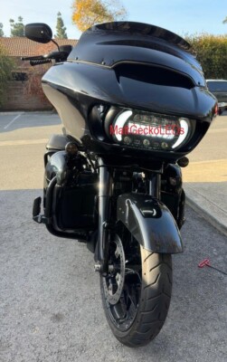 Faro LED Per Harley Road Glide 2015-2023 - Con Indicatore Di Direzione - Lente Fumosa - HDBUBALUS - Foto 6