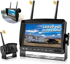 Wireless 1080P Backup Camera Kits 7" Digital Monitor for Truck Camper Trailer RV