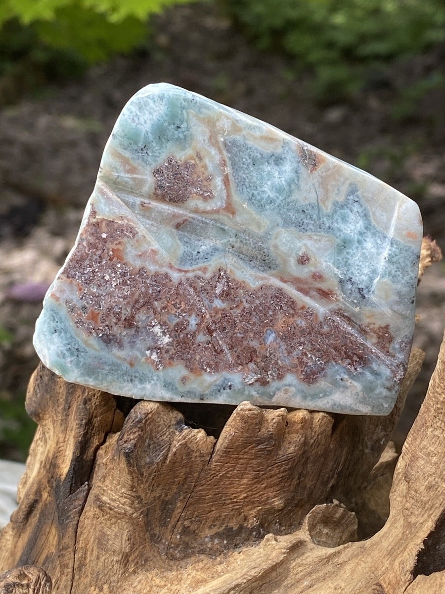 Large Larimar Slice Slab Dolphin Stone AAA+ : Peace: Love