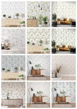 3D Floral Pattern Color Self-adhesive Wallpaper Removable Wallpaper Wall Mural