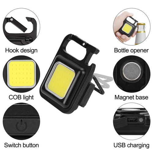 USB LED Work Light COB Inspection Lamp Magnetic Torch Rechargeable Car Garage - Picture 13 of 19