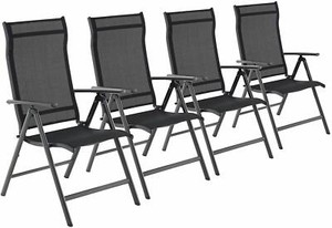 Alu Gartenstühle 4er Set Klappstühle Terrassenstühle ...