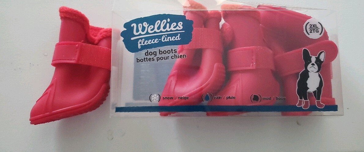 wellies fleece lined dog boots