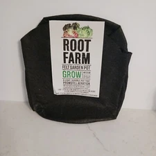 Root Farm Felt Garden Pot 5 gal. Medium Lightweight Breathable Holds 16 Qt. Soil