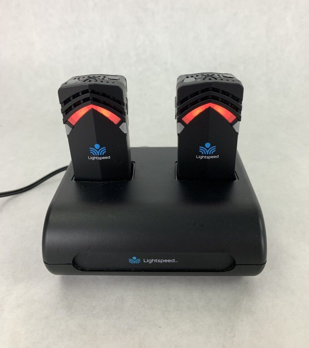 Pair of LightSpeed FlexMike Microphones FMN w/ FSC Charging Dock and AC