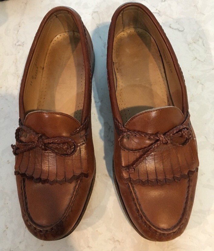 Allen Edmonds Nottingham Loafers Brown Leather Kiltie Bow  display picture 1