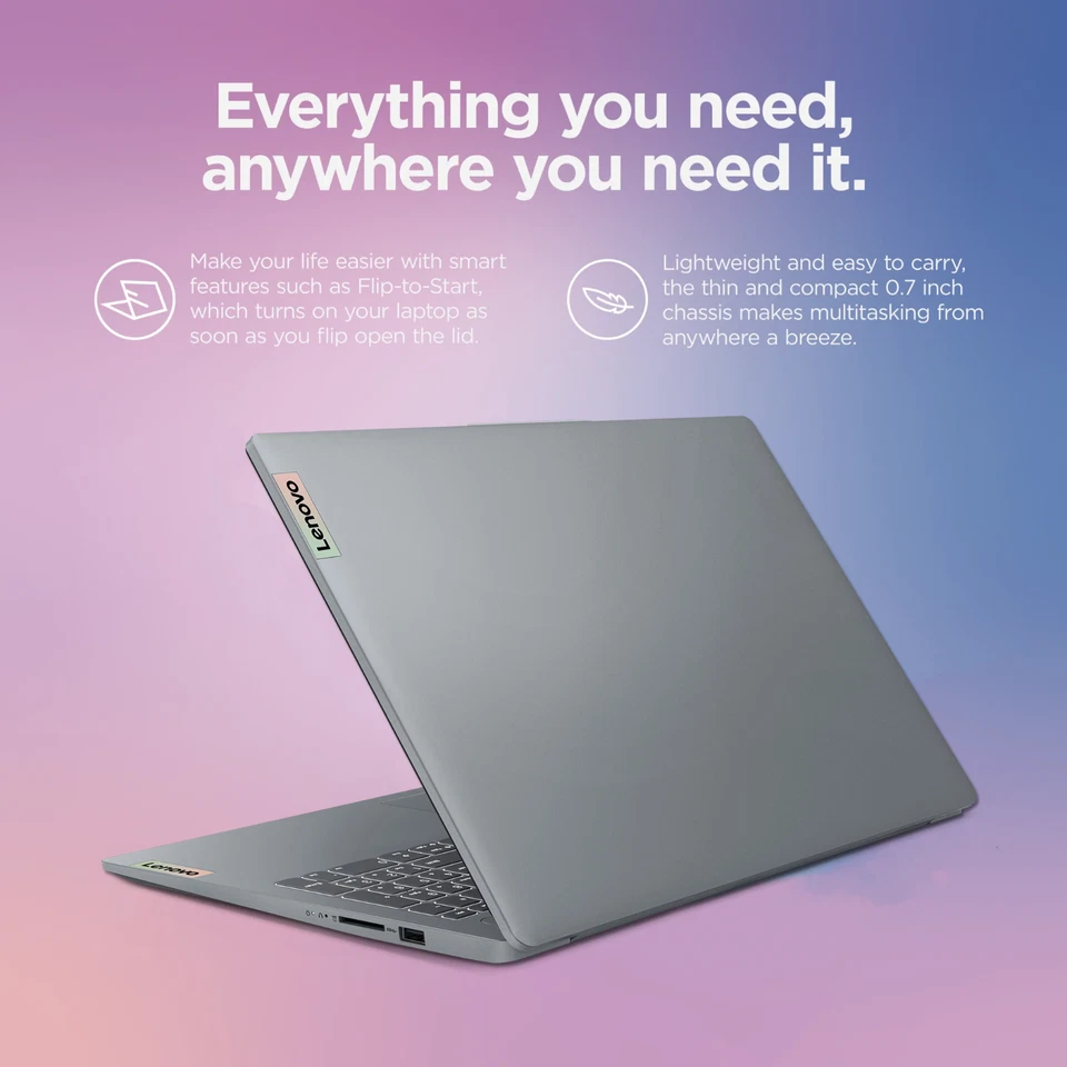 2025 Lenovo IdeaPad Slim 3 Laptop 15 8-Core Intel i3 8GB RAM 1TB SSD Office 2024 - Image 4 of 4