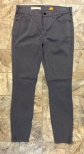 Anthropologie PILCRO and the Letterpress 29 Serif Skinny Jeans Moto Zip Ankle