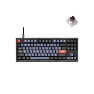 Keychron V3 Wired Custom Mechanical Keyboard, TKL Tenkeyless QMK/VIA Programm...