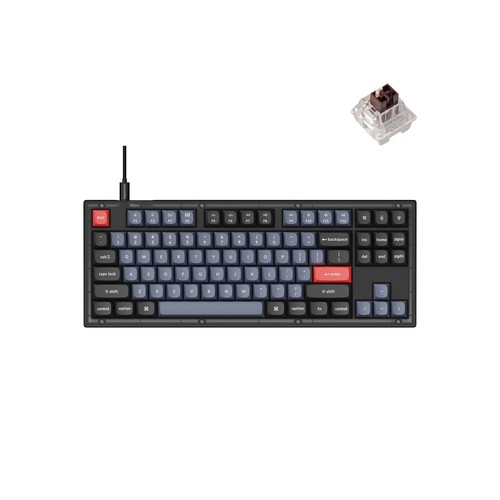 Keychron V3 Wired Custom Mechanical Keyboard, TKL Tenkeyless QMK/VIA Programm...