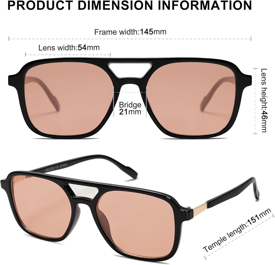 FashionForward UV400 Aviator Sunglasses Perfect for Everyday Wear