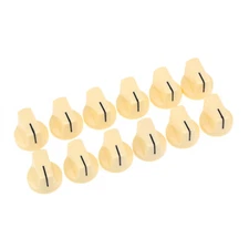 Musiclily Pro 12Pcs Cream Universal Inch Metric Guitar AMP Effect Pedal Knob Set