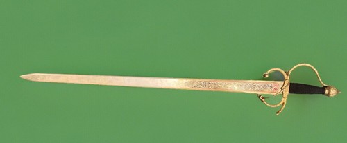 VINTAGE STEEL ORNATE REPLICA RAPIER SWORD IMPERIAL CITY TOLEDO SPAIN 40" LONG