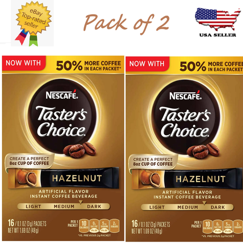 Nescafé Taster's Choice, Medium Dark Roast Instant Coffee, 16 Count