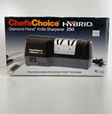 Chef's Choice HYBRID 250 Diamond Hone Electric & Manual Knife Sharpener Knives