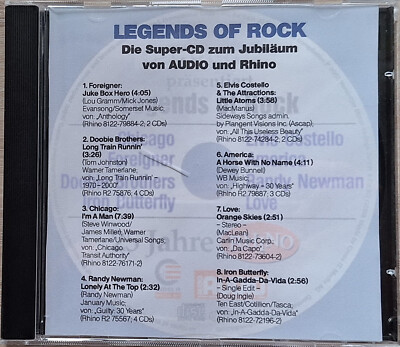 CD LEGENDS OF ROCK - DIE SUPER-CD VON AUDIO UND RHINO