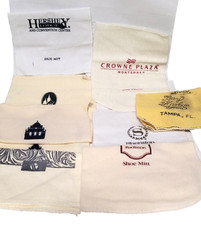 Vintage Hotel/Advertising Disposable Shoe Shine Cloths, Lot of 8