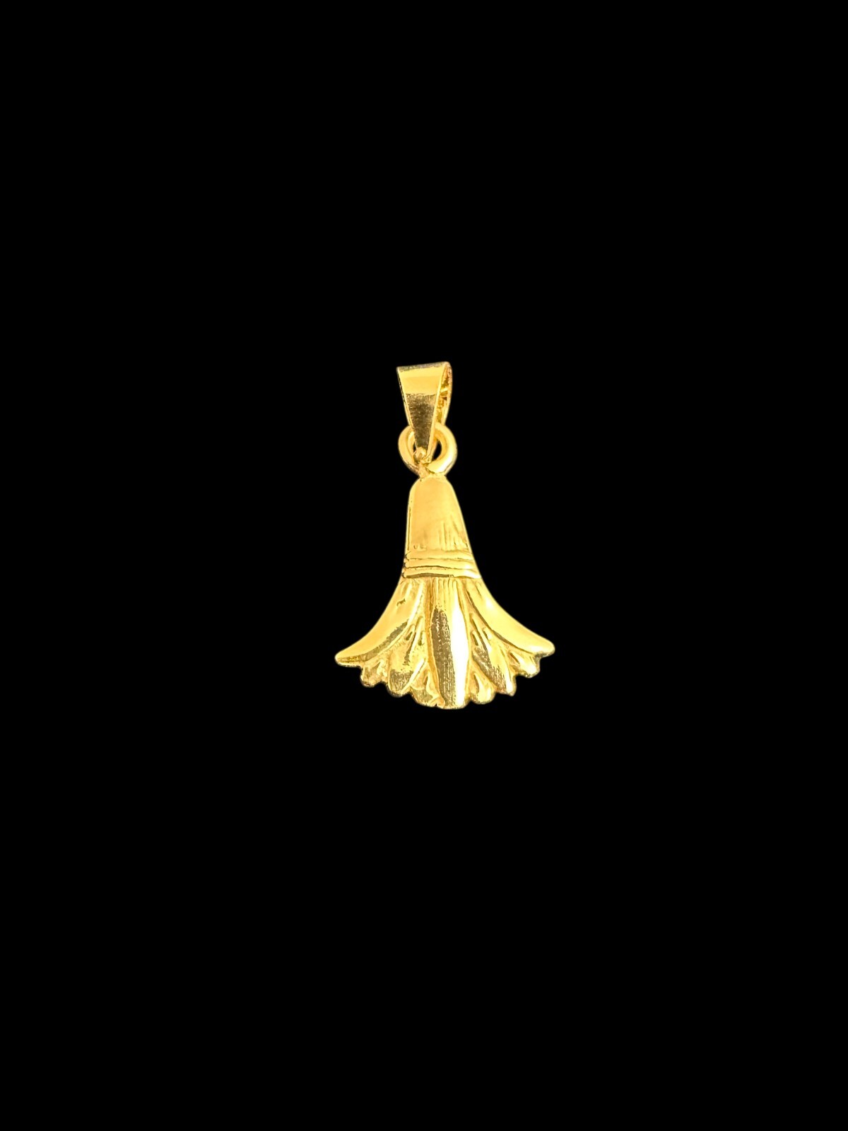 Egyptian Lotus Flower Pendant made from Sterling Silver coated with Gold Leaf