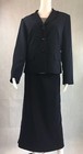 Dressbarn Travis Ayers Skirt Suit Women 12 Blue 3pc Shirt Sweater Blazer Career — photo 2