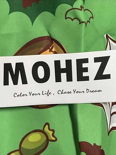 Boys Aged 11-12 Years Halloween Themed Long Sleeve Shirt Mohez Green Skulls Bat - Picture 7 of 9