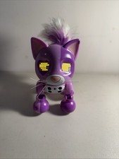 Zoomer Meowzies Interactive Purple Robot Cat Kitten Kitty by Spin Master -Tested