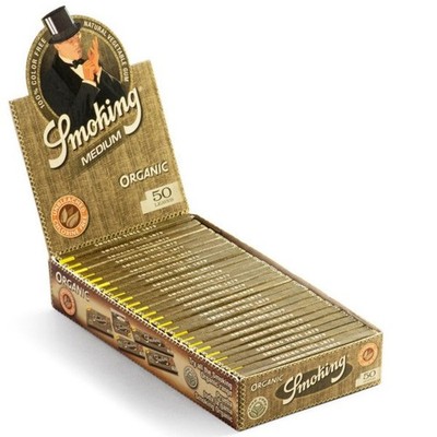 Smoking Organic Rolling Paper Medium 1 1/4 - 50 Pack 50 CT