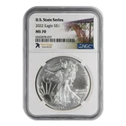 2022 1 oz American Silver Eagle NGC MS-70 U.S. State Series: West Virginia