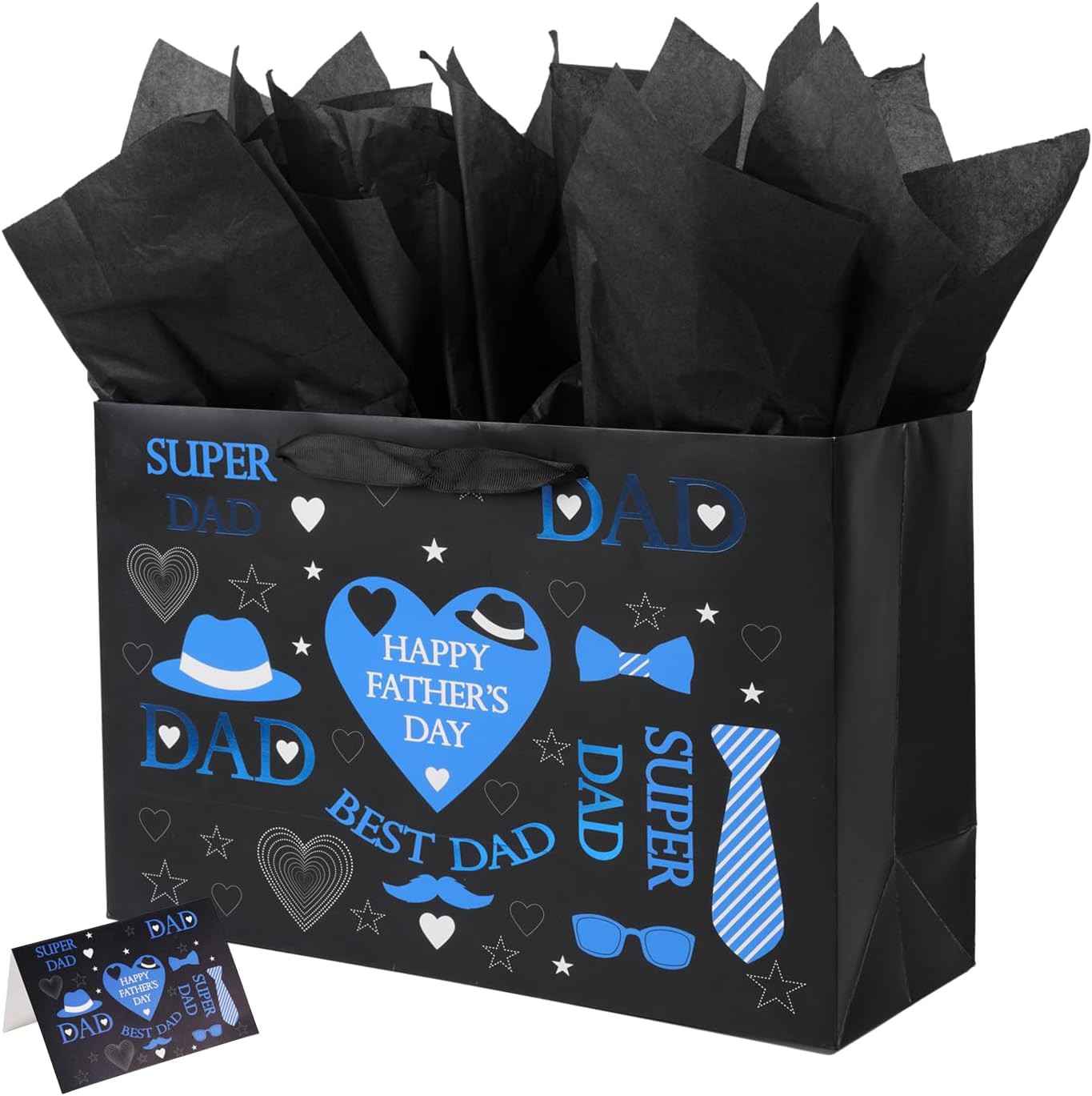 Extra Large Gift Bag with Wrapping Tissue for Father Day 15.