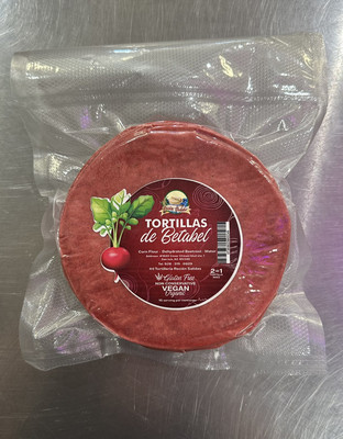 Tortilla de Betabel Gluten Free Sin Conservador, Ni Colorantes 100% Naturales