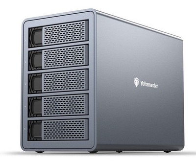 Yottamaster 5 Bay Hard Drive Enclosure USB3.0 Type C For 2.5'' 3.5'' SATA HDD