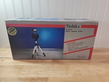 VINTAGE NISHIKA MF-3 35mm 50mm Lens 1:6 CAMERA With Flash F-20 With Box Untested