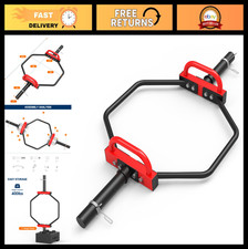 Hex Trap Bar 2" Olympic Weightlifting Barbell - 48.6" Deadlift Bar for Squats, S