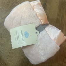 Cloud Island Plush Edge Satin Baby Blanket 30  X 40  Solid Pink New, SOFT 
